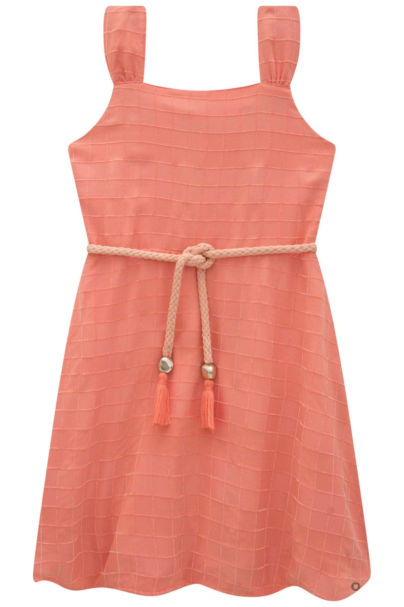 Vestido em Tecido Grid Chenille 83668 Vic&Vicky Teen Menina