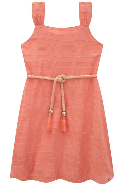 Vestido em Tecido Grid Chenille 83668 Vic&Vicky Teen Menina