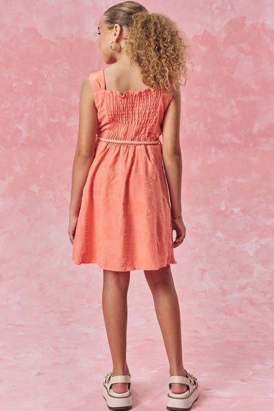 Vestido em Tecido Grid Chenille 83668 Vic&Vicky Teen Menina