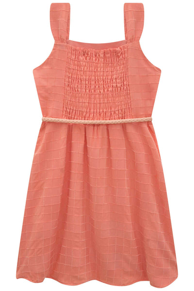 Vestido em Tecido Grid Chenille 83668 Vic&Vicky Teen Menina