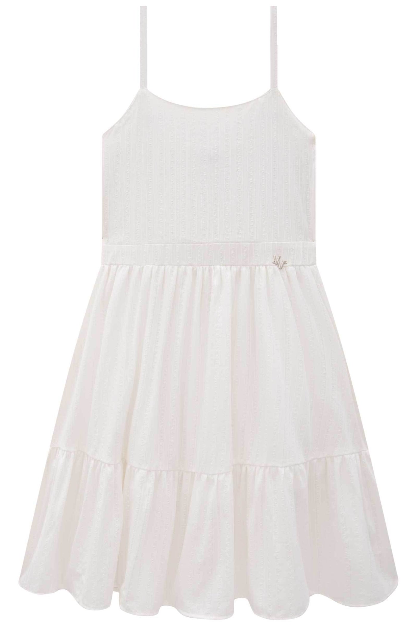 Vestido Médio em Tricoline Maquinetado 83675 Vic&Vicky Teen Menina