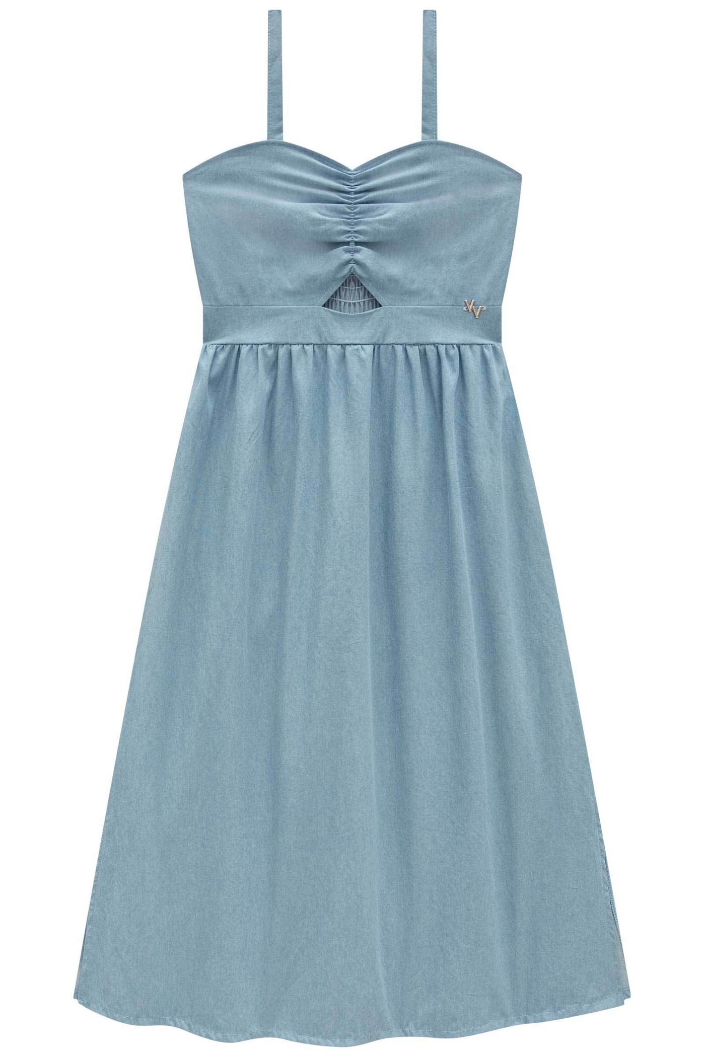 Vestido Midi em Chambray 83674 Vic&Vicky Teen Menina
