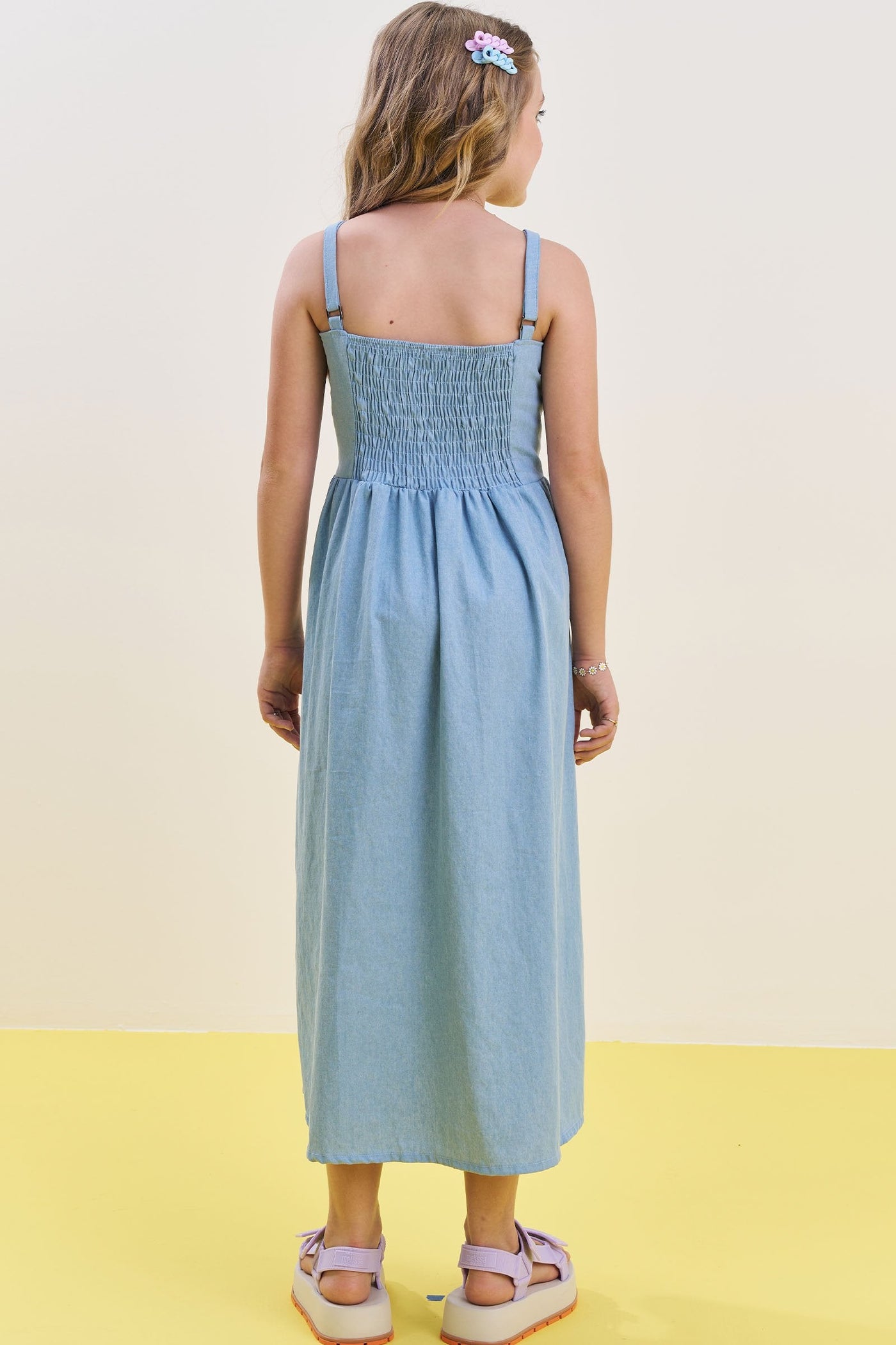 Vestido Midi em Chambray 83674 Vic&Vicky Teen Menina