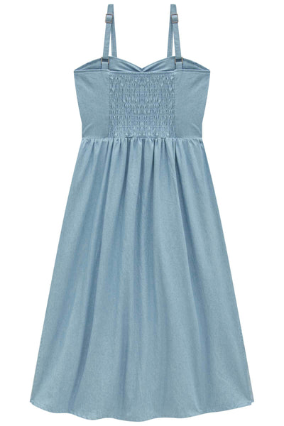 Vestido Midi em Chambray 83674 Vic&Vicky Teen Menina