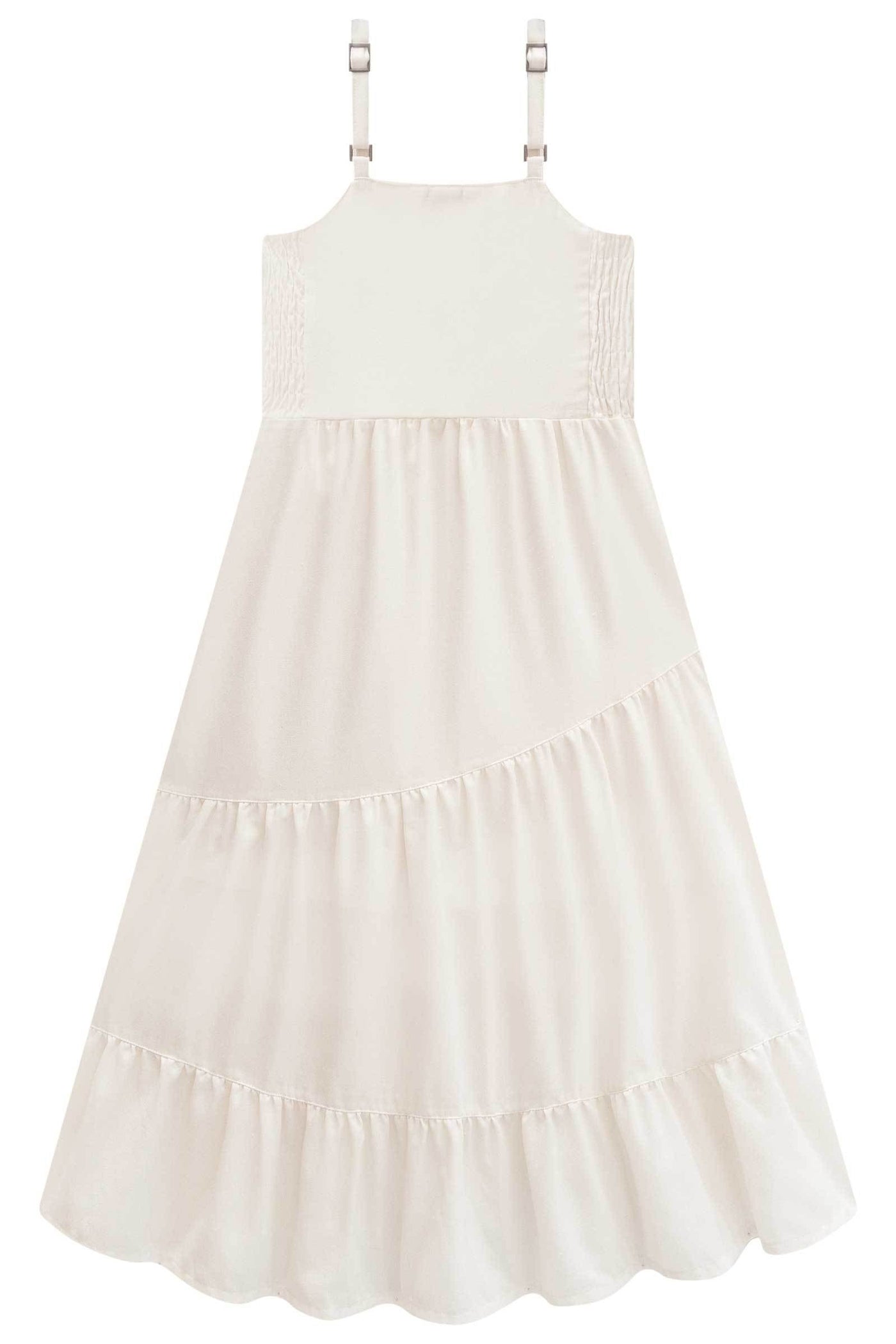 Vestido New Midi em Linho Gold 83679 Vic&Vicky Teen Menina