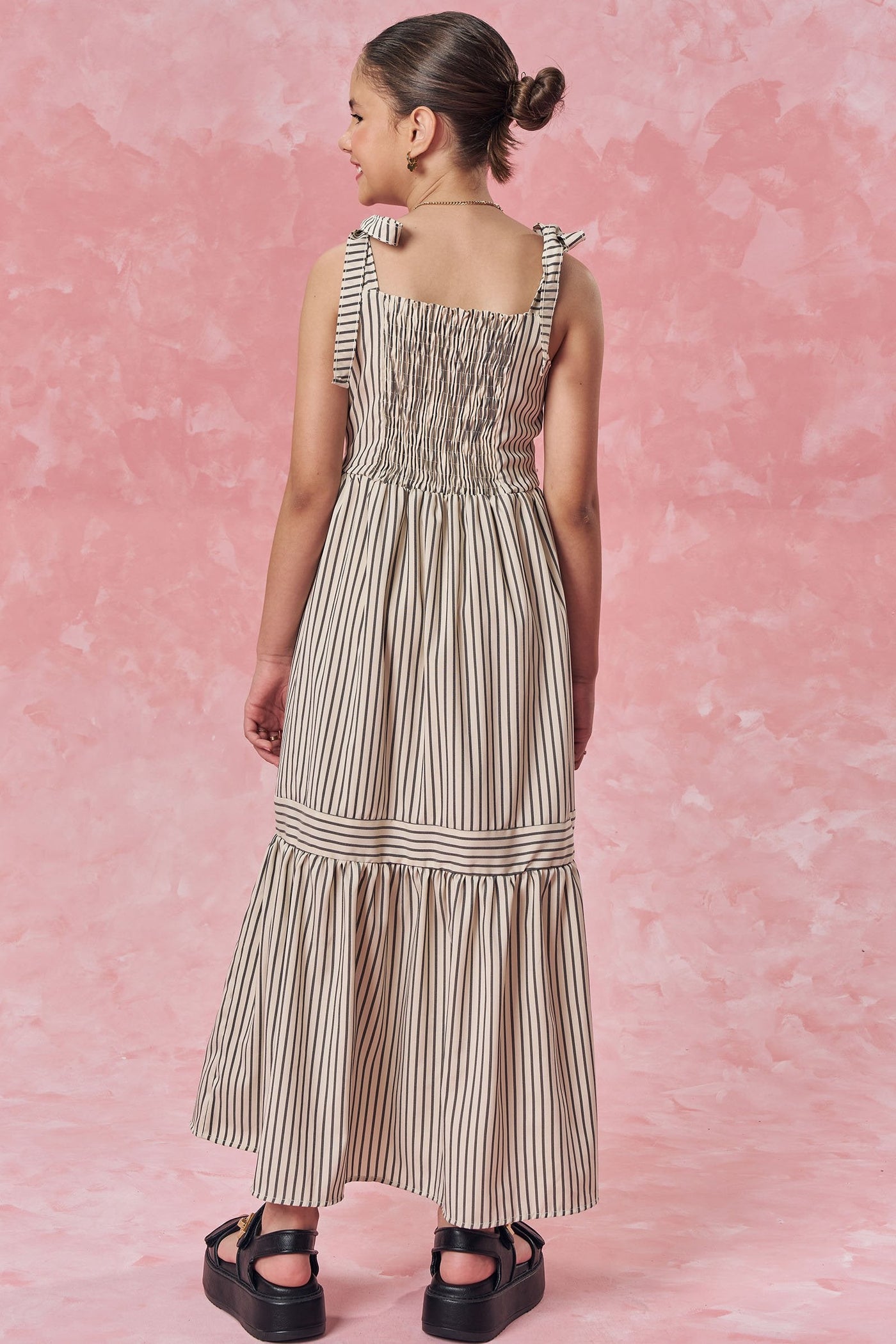 Vestido New Midi em Techno Stretch 83682 Vic&Vicky Teen Menina