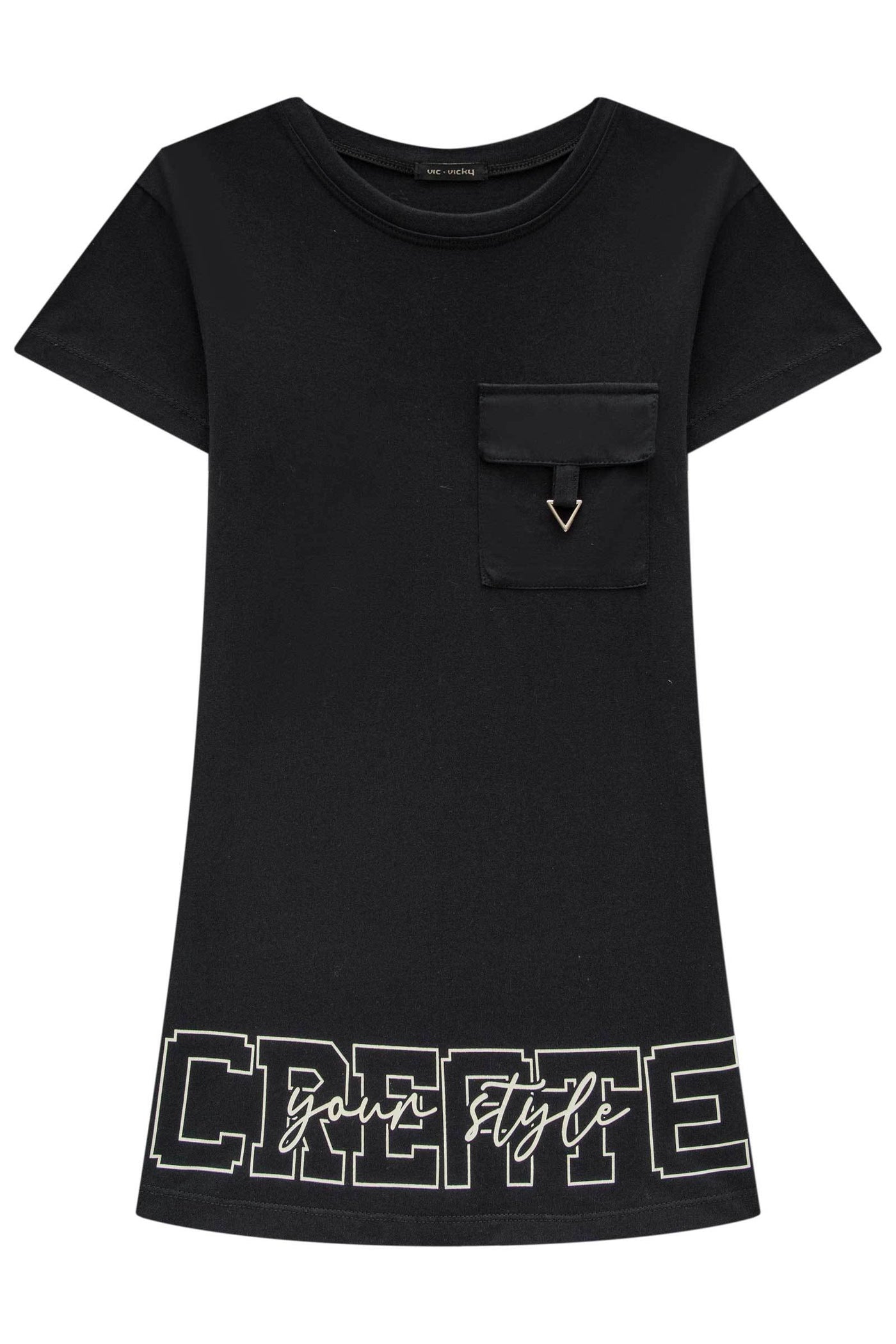 Vestido Tee Dress em Meia Malha 85721 Vic&Vicky Teen Menina