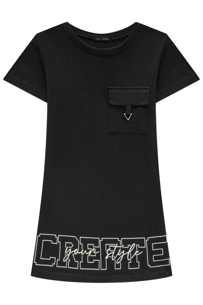 Vestido Tee Dress em Meia Malha 85721 Vic&Vicky Teen Menina